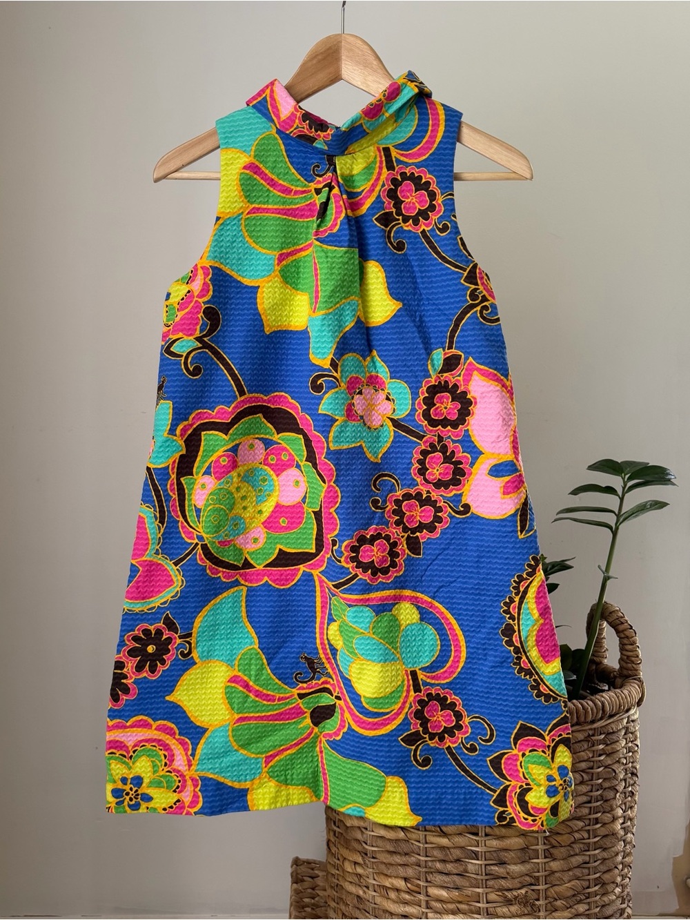 RARE Girl's LILLY PULITZER Drama Queen Shift Dress Floral Monkey Size 16